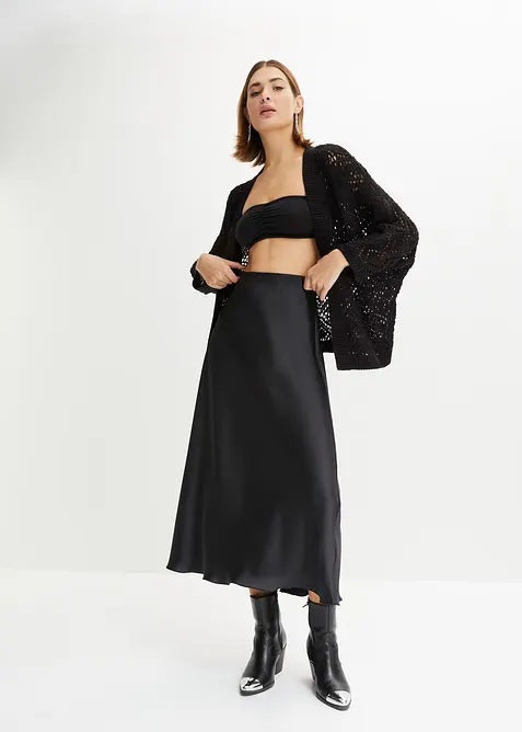 Cardigan med hullm&oslash;nster, bonprix