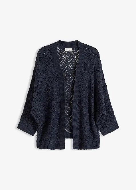Cardigan med hullm&oslash;nster, bonprix