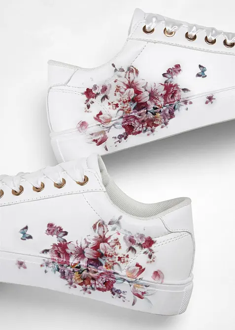 Sneakers med blomsterm&oslash;nster, bonprix