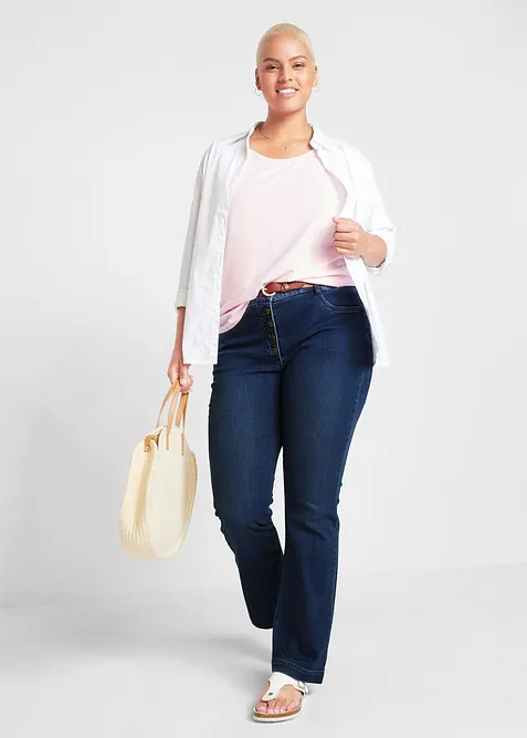 Lang topp i 100% bomull (5-pack), bonprix