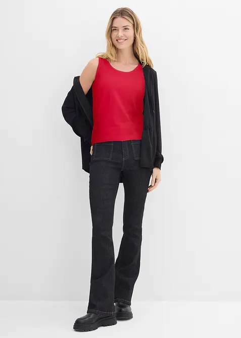 Lang topp i 100% bomull (5-pack), bonprix