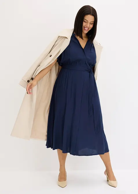 Skjortekjole i lett viskose, bonprix