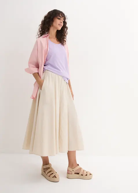 Lang topp i 100% bomull (5-pack), bonprix