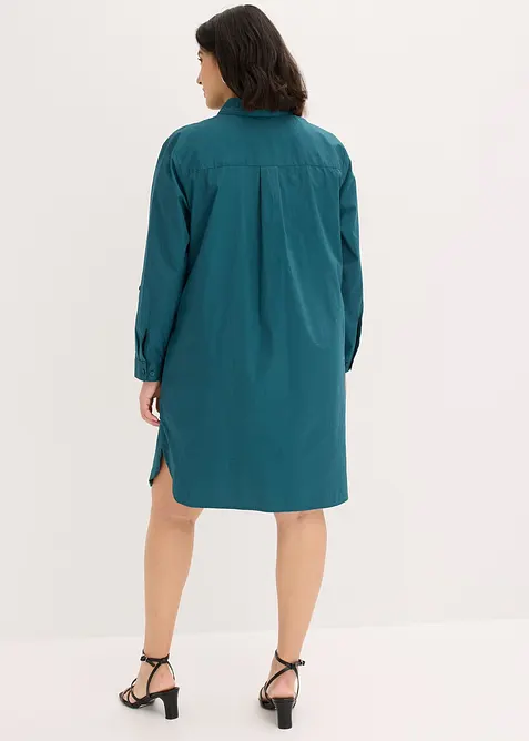 Skjortekjole i bomullspoplin, bonprix