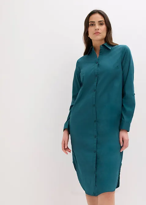 Skjortekjole i bomullspoplin, bonprix