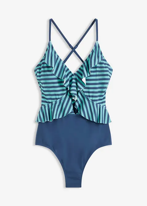 Badedrakt med volang, bonprix