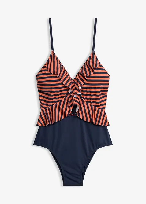 Badedrakt med volang, bonprix