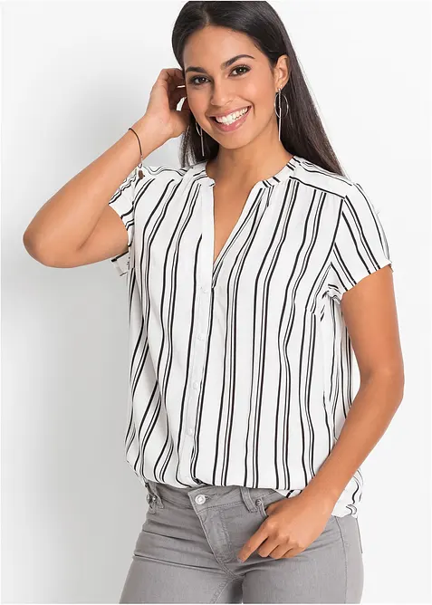 Kortermet bluse i 100% viskose, bonprix