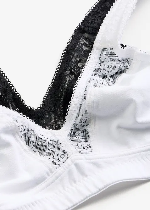 Minimizer-BH uten b&oslash;yle med &oslash;kologisk bomull (2-pack), bonprix