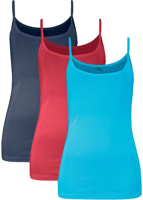 Singlet i 100% bomull (3-pack), bonprix