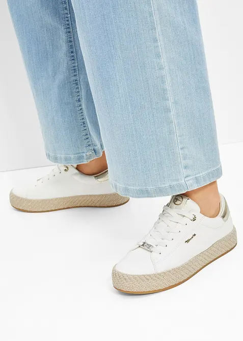 Sneakers med s&aring;ler i bastlook fra Tamaris, Tamaris