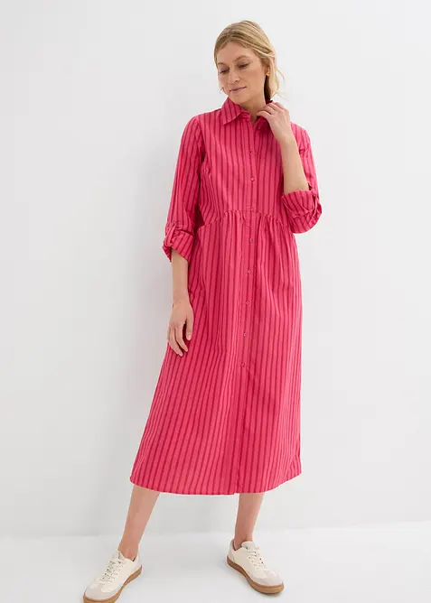 Skjortekjole i 100% bomull, bonprix