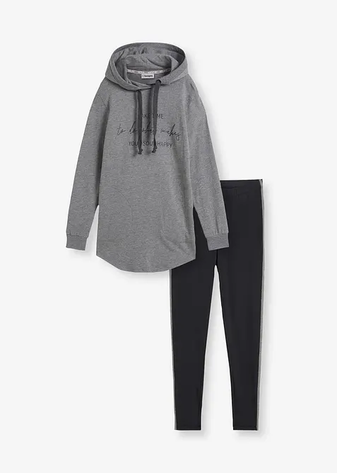 Joggedress med sweatshirt og leggings, bonprix