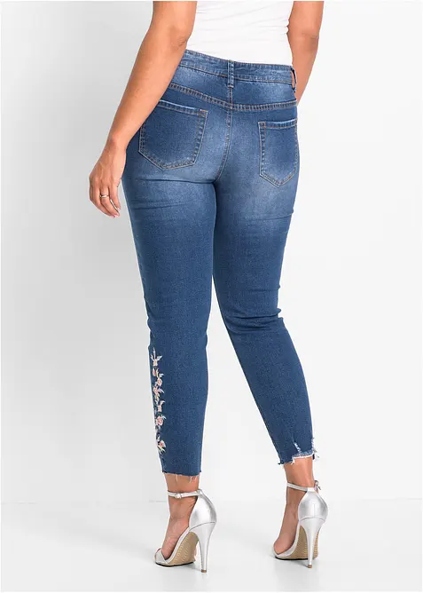 Skinny-jeans Mid Waist, kortere ben, bonprix