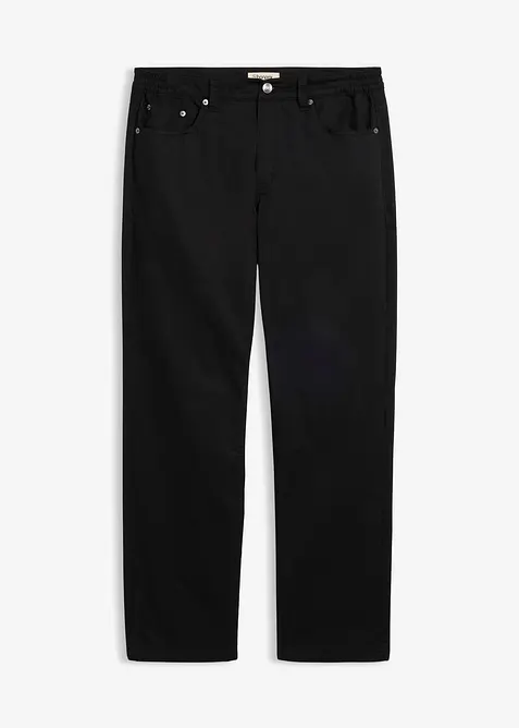 Relaxed fit-bukse med stretch og elastisk linning, Straight, bonprix