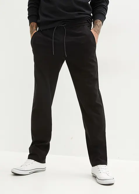 Relaxed Fit-pull on-bukse i chinos-modell med stretch, Straight, bonprix