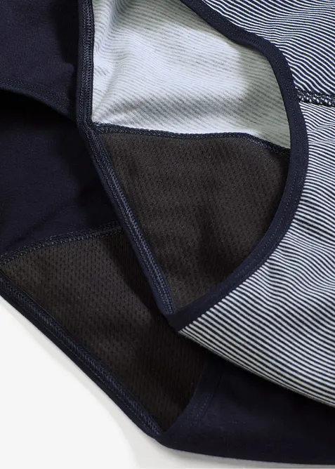 Menstruse med h&oslash;y midje og middels h&oslash;y absorberingsevne (3-pack), bonprix