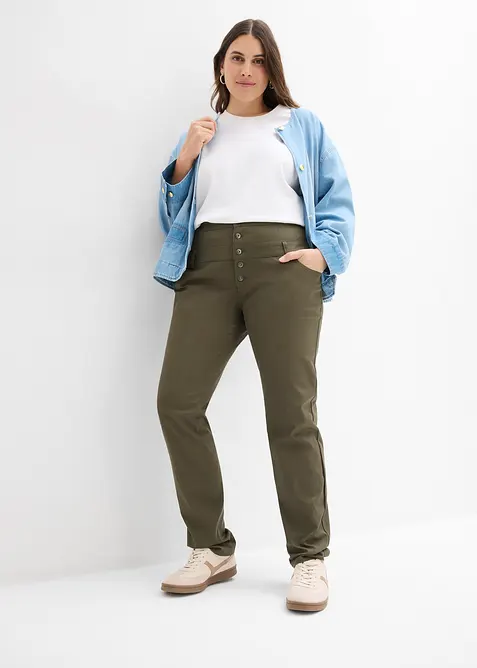 Twillbukse med stretch, bonprix