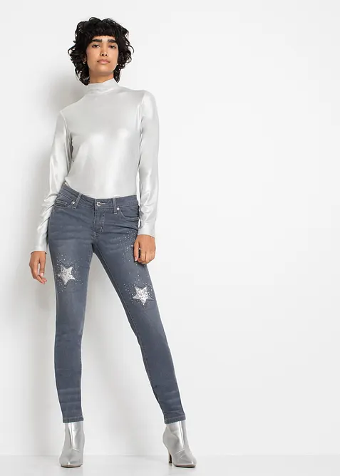 Skinny-Jeans med stjernedesign, bonprix