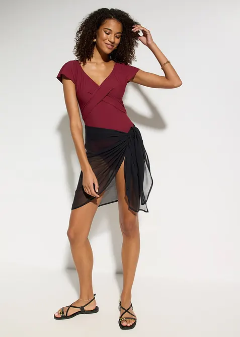 Shape-badedrakt i omslagsstil, lett formende, bonprix