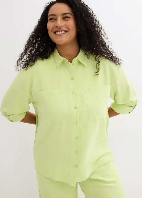 Bluse i lett viskosemiks, bonprix