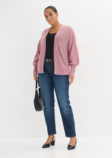 Cardigan med hullm&oslash;nster, bonprix