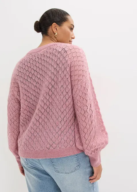 Genser med hullm&oslash;nster, bonprix