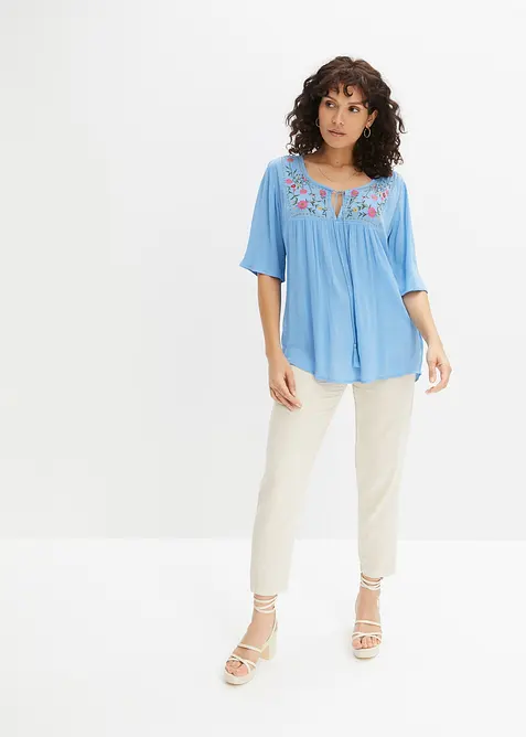 Krinklet tunika av myk viskose, bonprix