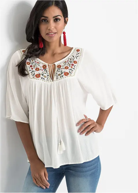 Crinkle tunika i myk viskose, bonprix