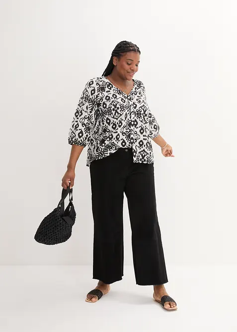 Bluse i 100% bomull, bonprix