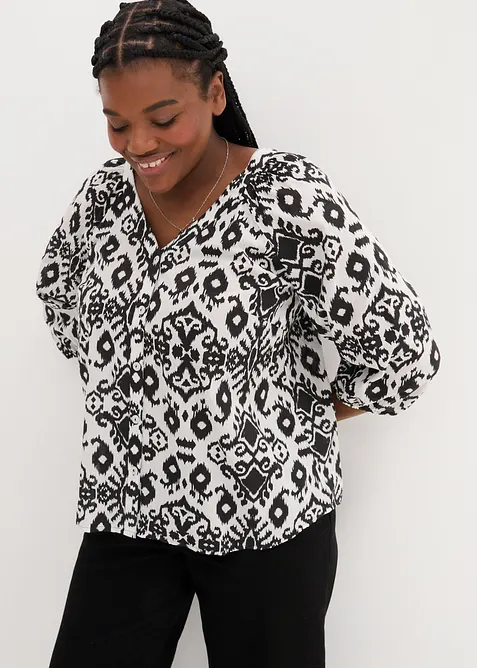 Bluse i 100% bomull, bonprix