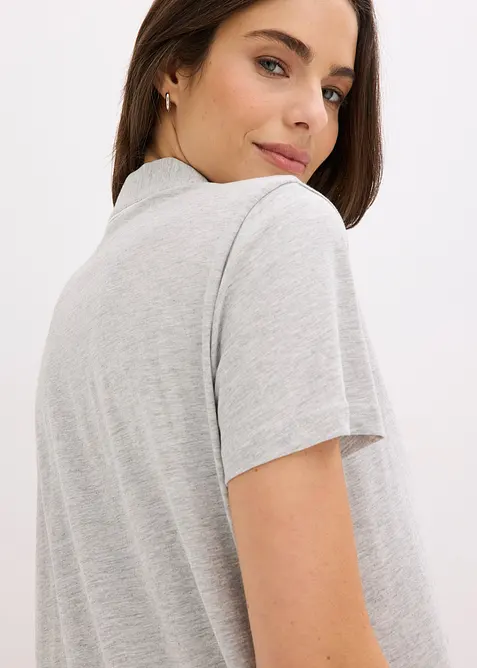 Kort nattskjorte i 100% &oslash;kologisk bomull, bonprix