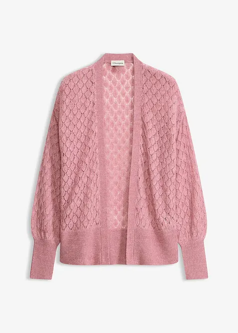 Cardigan med hullm&oslash;nster, bonprix