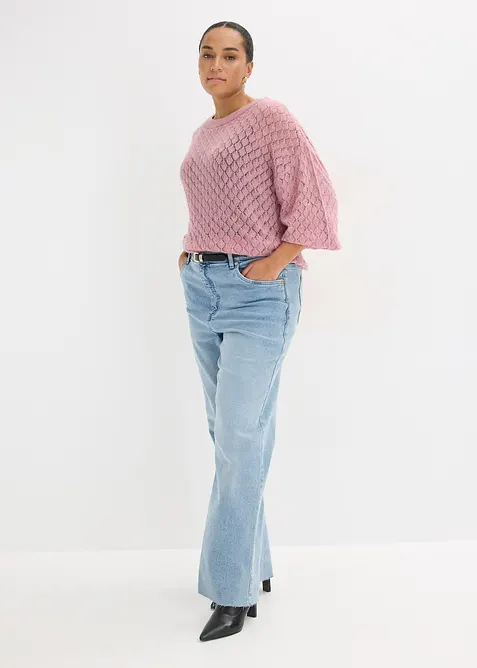 Genser med hullm&oslash;nster, bonprix