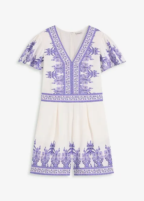 Jumpsuit med lin, bonprix