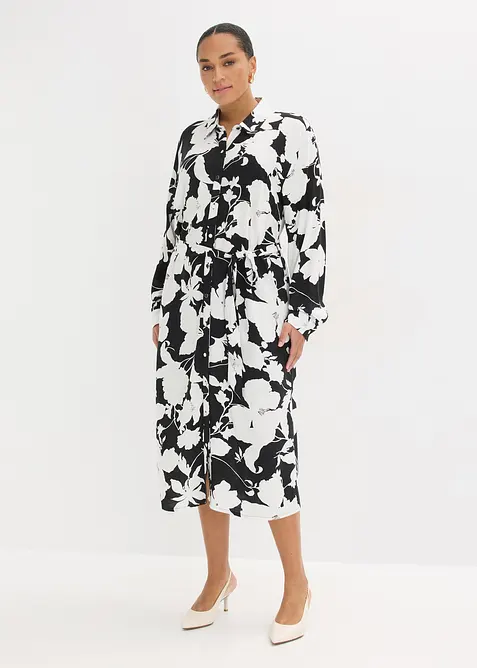 Skjortekjole i lett viskose, bonprix