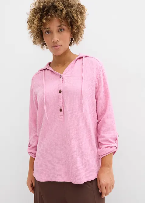 Pull on-bluse i luftig musselin, bonprix