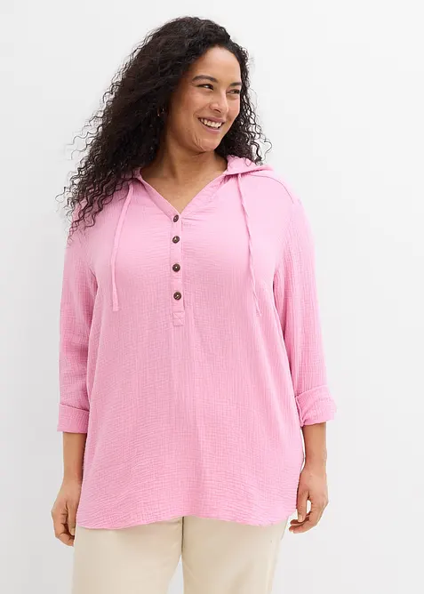 Pull on-bluse i luftig musselin, bonprix