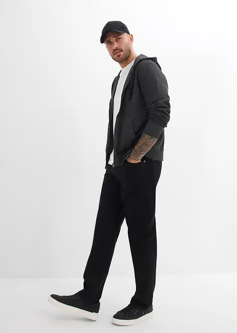 Relaxed fit-bukse med stretch og elastisk linning, Straight, bonprix