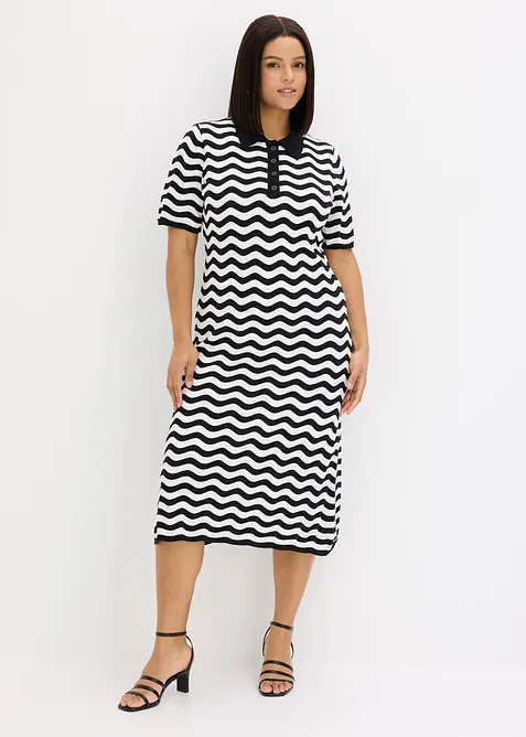 Strikket kjole i 100% bomull, bonprix