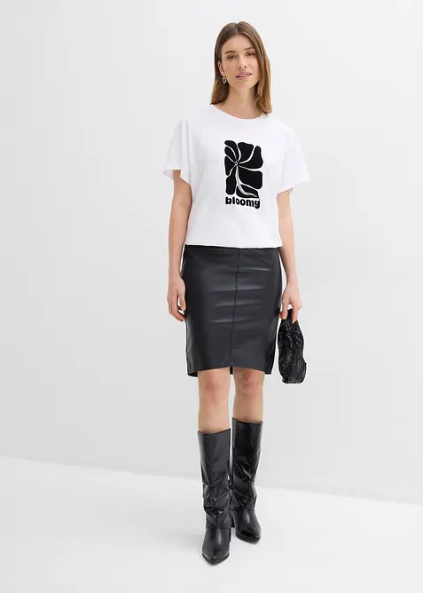 Bomullstopp med vaflet linning i falden, bonprix