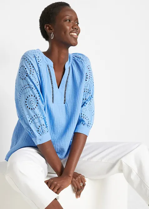 Tunika i luftig musselin, bonprix