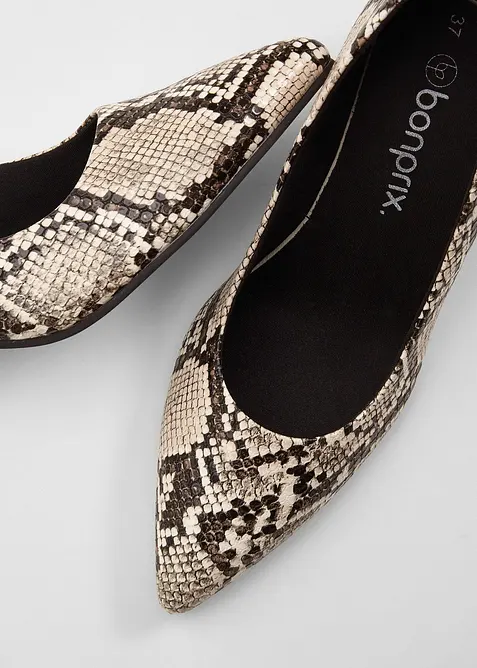 Pumps med dyrem&oslash;nster, bonprix