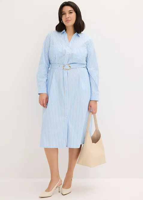 Skjortekjole i 100% bomull, bonprix