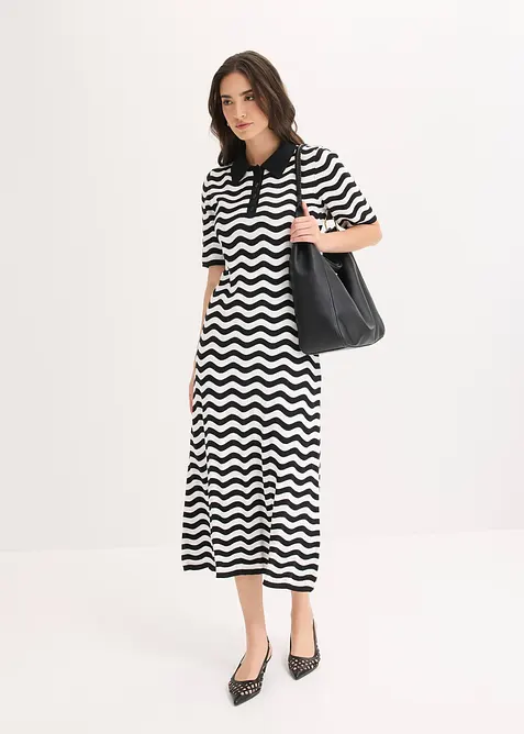 Strikket kjole i 100% bomull, bonprix