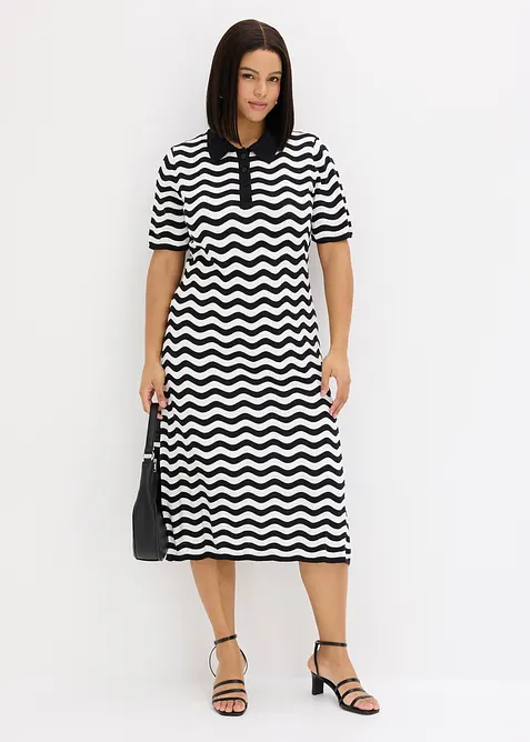 Strikket kjole i 100% bomull, bonprix