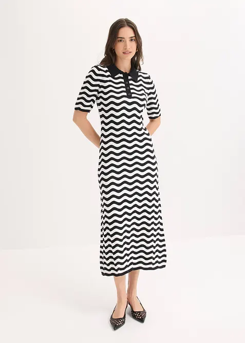 Strikket kjole i 100% bomull, bonprix