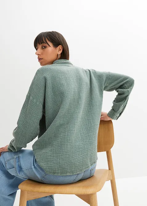 Vid bluse i used look, bonprix