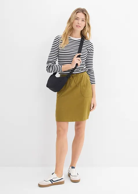 Skj&oslash;rt i &oslash;kologisk bomull med elastan, bonprix