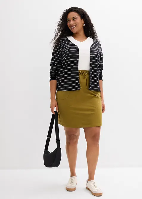 Skj&oslash;rt i &oslash;kologisk bomull med elastan, bonprix